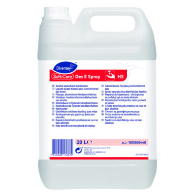 Dezinfectant Lichid pentru Maini Soft Care Des E Spray H5, Diversey 20 l