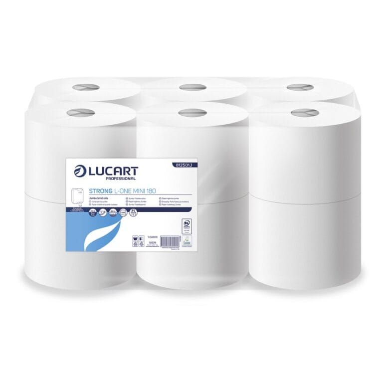 Hârtie Igienică cu Derulare Centrală Lucart Strong L-ONE Mini 180, 2 Straturi, 12 role/bax